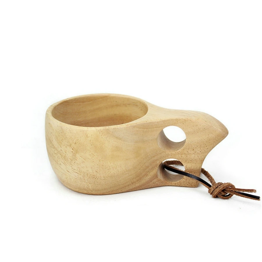 Wine Beer Coffee Drink - Handmade Natural Solid Wood Tea Cup