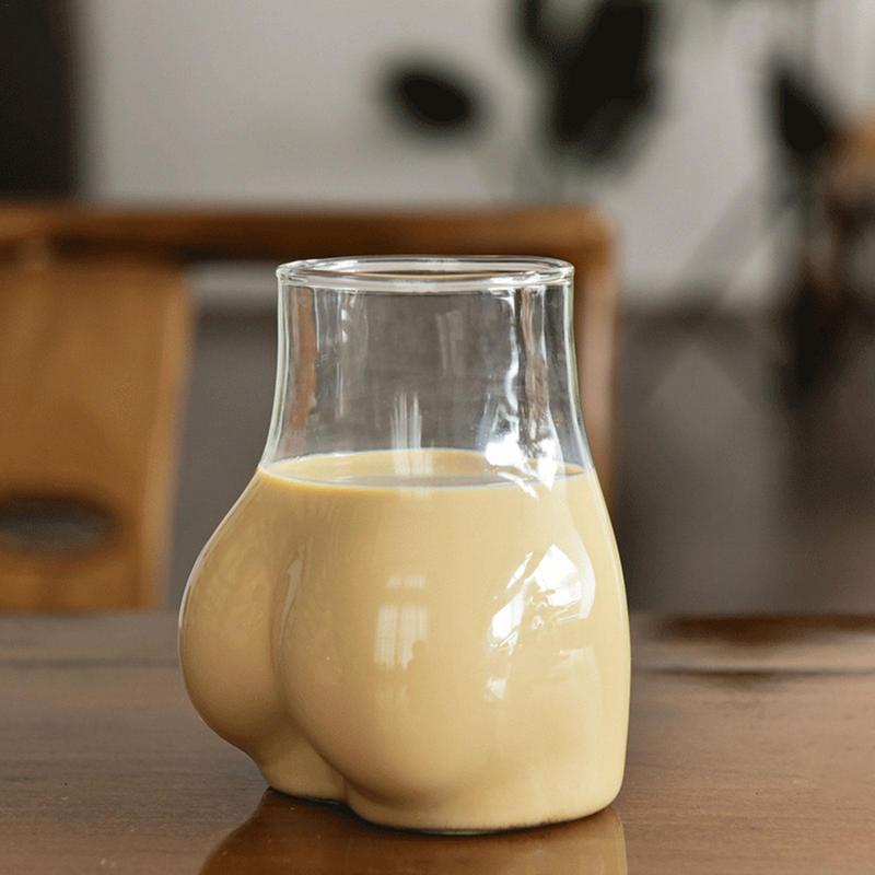 Wine Beer Coffee Drink - 450ml Cute Butt Shaped Glass Mug