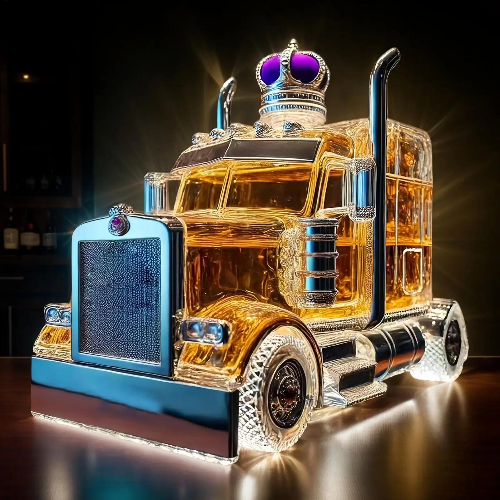 Car Glass Wine Bottle Half Tru - đánh giá và giá Wine Beer Truck
