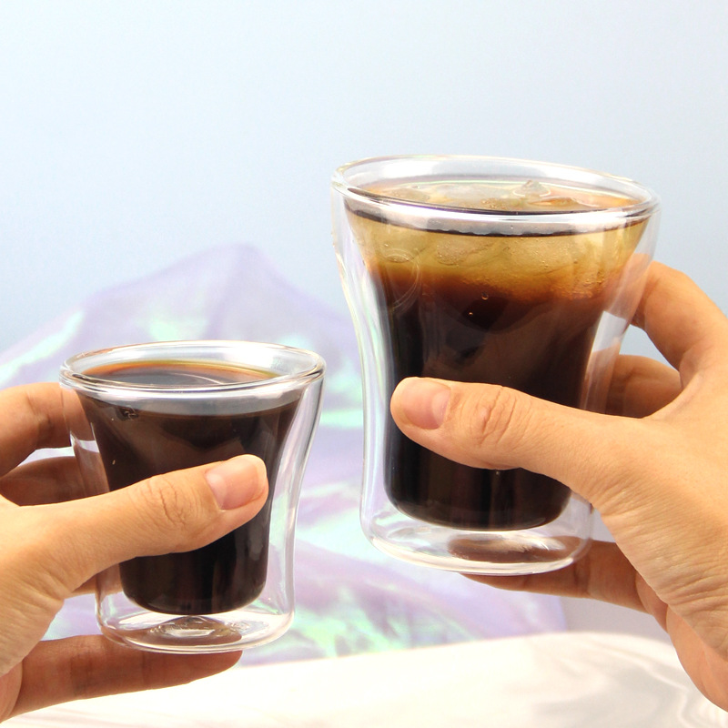 100/200/250ml Double Wall Glas - đánh giá và giá Wine Beer Coffee Drink