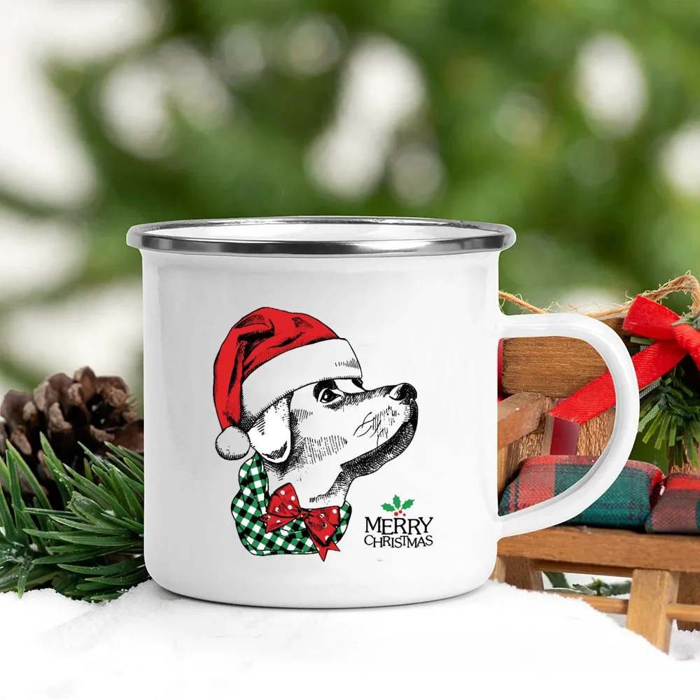 Handle Enamel Mugs Santa Hat A - đánh giá và giá Wine Beer Coffee Drink