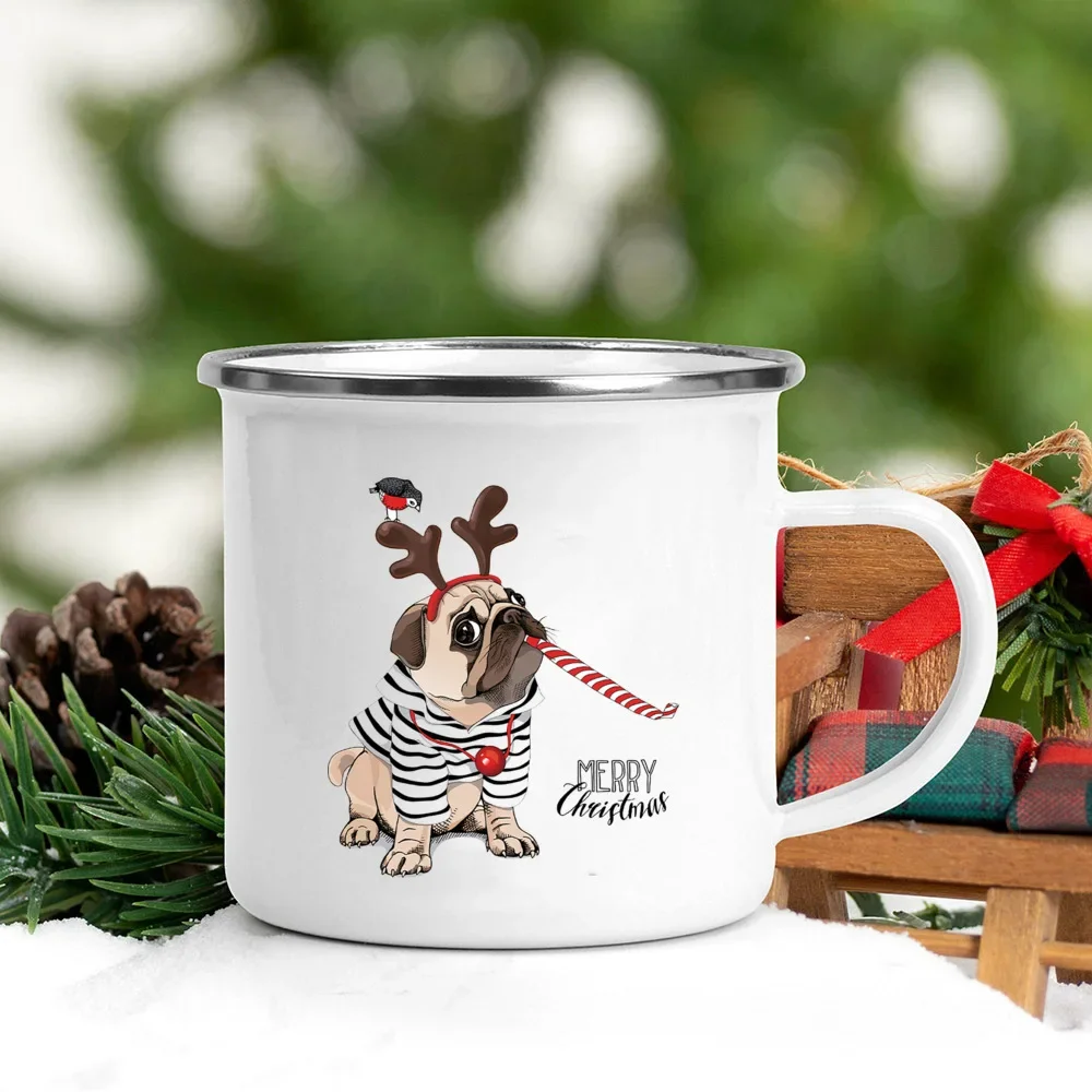 Handle Enamel Mugs Santa Hat A - đánh giá và giá Wine Beer Coffee Drink