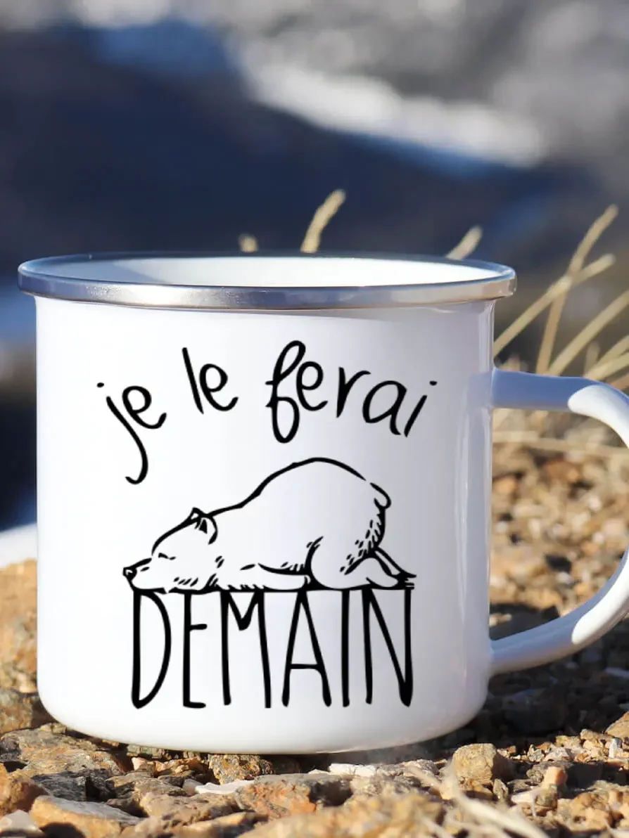 Cute Enamel Coffee Mug French  - đánh giá và giá Wine Beer Coffee Drink