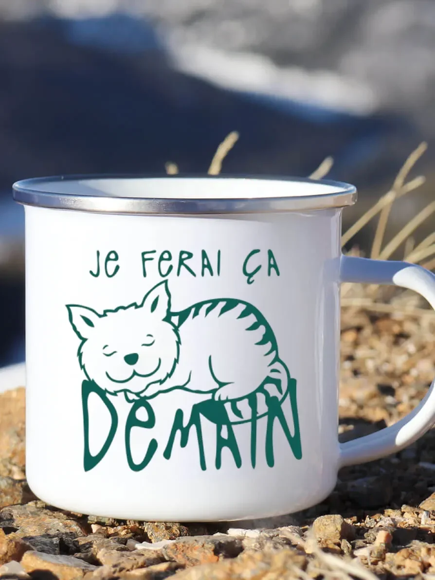 Cute Enamel Coffee Mug French  - đánh giá và giá Wine Beer Coffee Drink