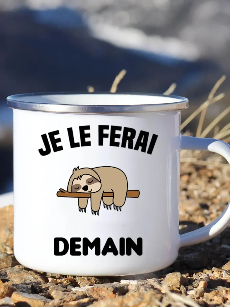 Cute Enamel Coffee Mug French  - đánh giá và giá Wine Beer Coffee Drink