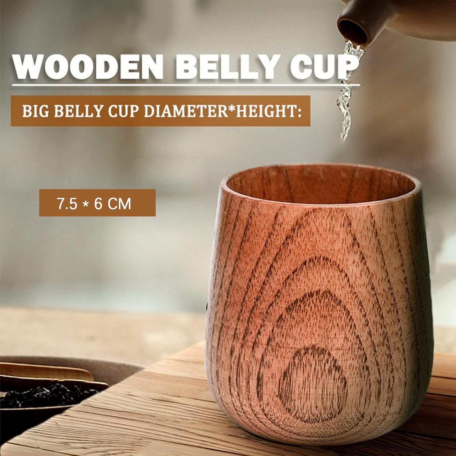 Wooden Tea Cups Top Grade Natu - đánh giá và giá Wine Beer Coffee Drink