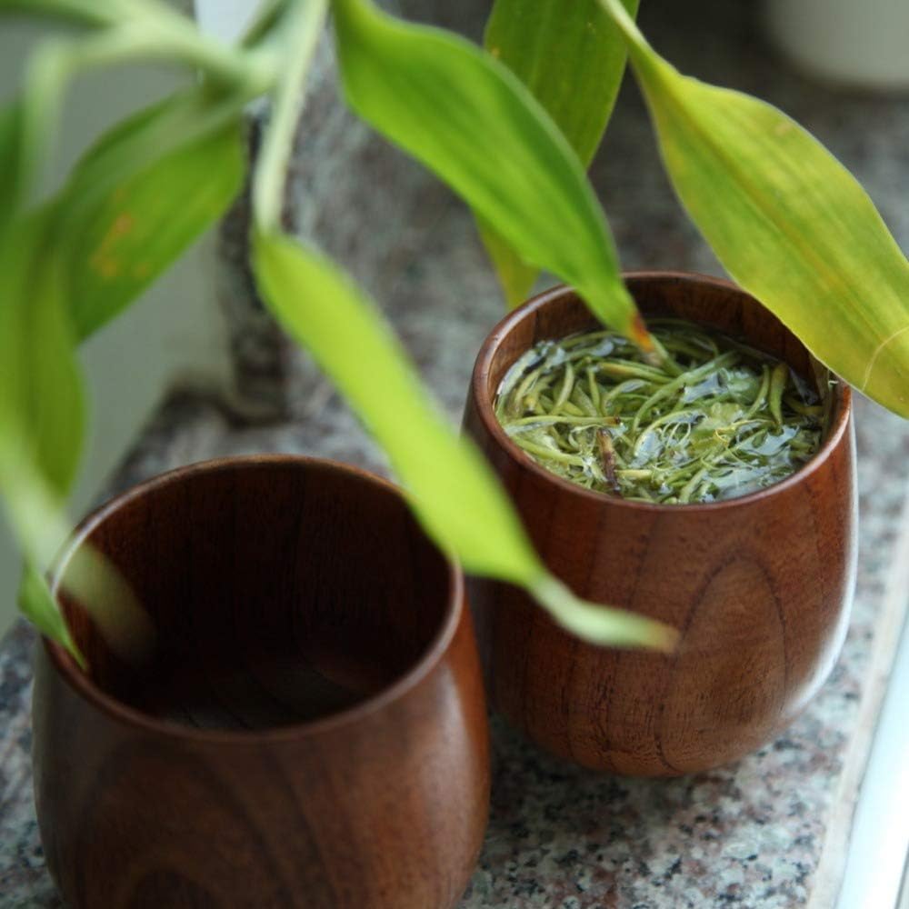 Wooden Tea Cups Top Grade Natu - đánh giá và giá Wine Beer Coffee Drink