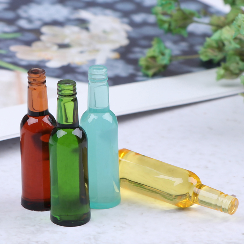 6pcs 1:12 Dollhouse Miniature  - đánh giá và giá Wine In Beer Bottle
