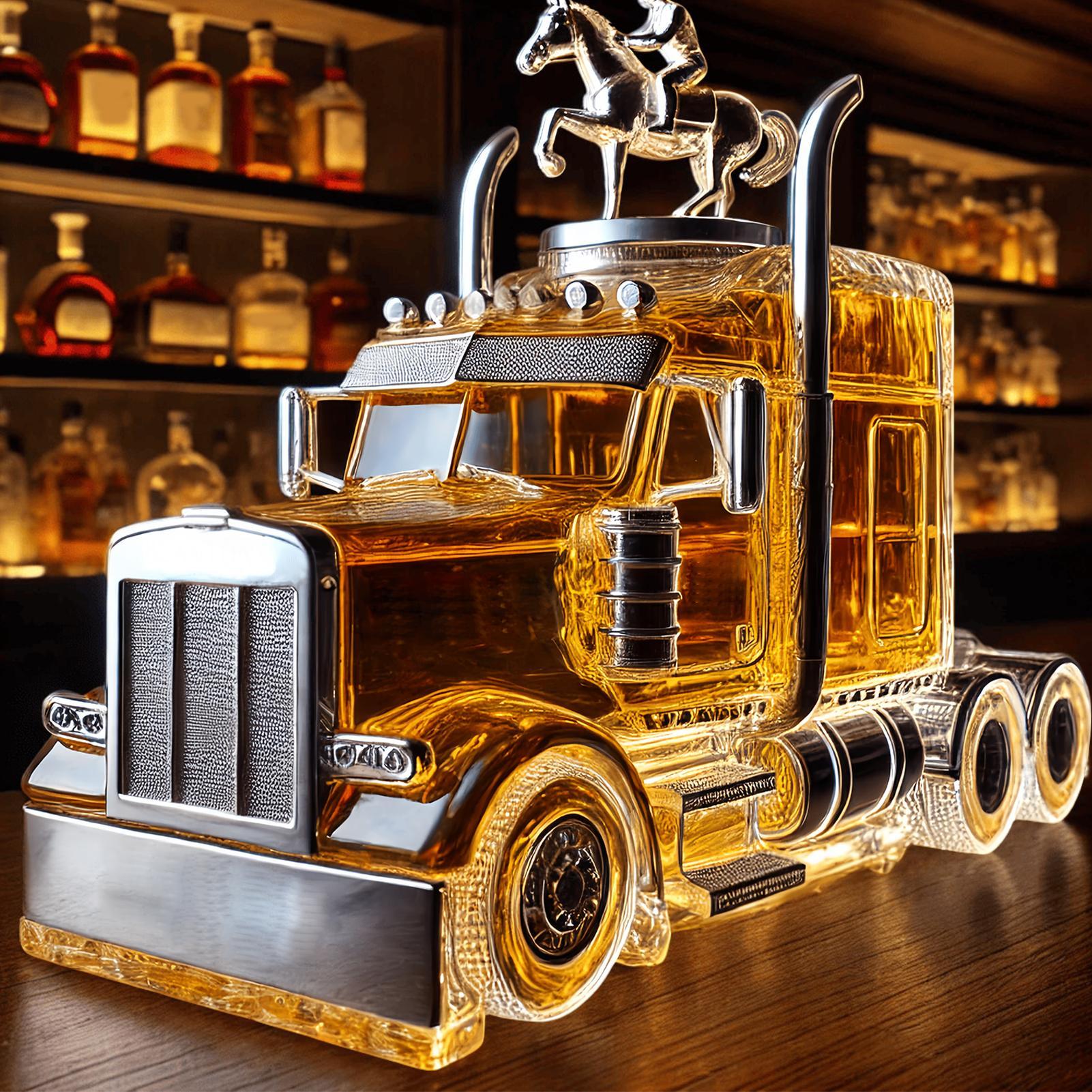Car Glass Wine Bottle Half Tru - đánh giá và giá Wine Beer Truck