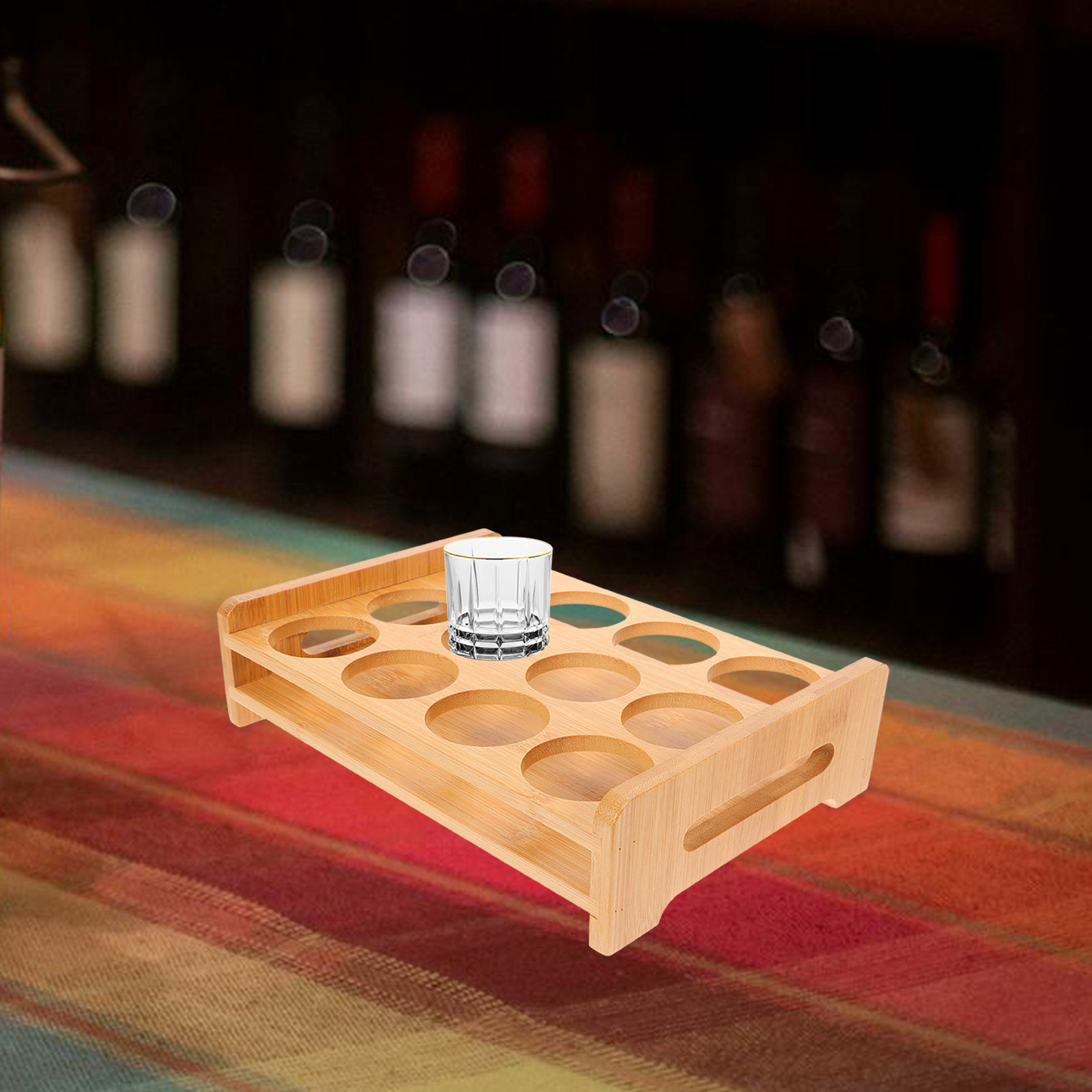 Bamboo Shot Glasses Holder Dis - đánh giá và giá Wine In Beer Glass