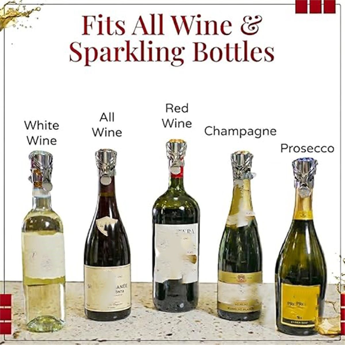 (A02R] 2Pcs Wine Stopper & Cha - đánh giá và giá Wine & Beer Guayaquil