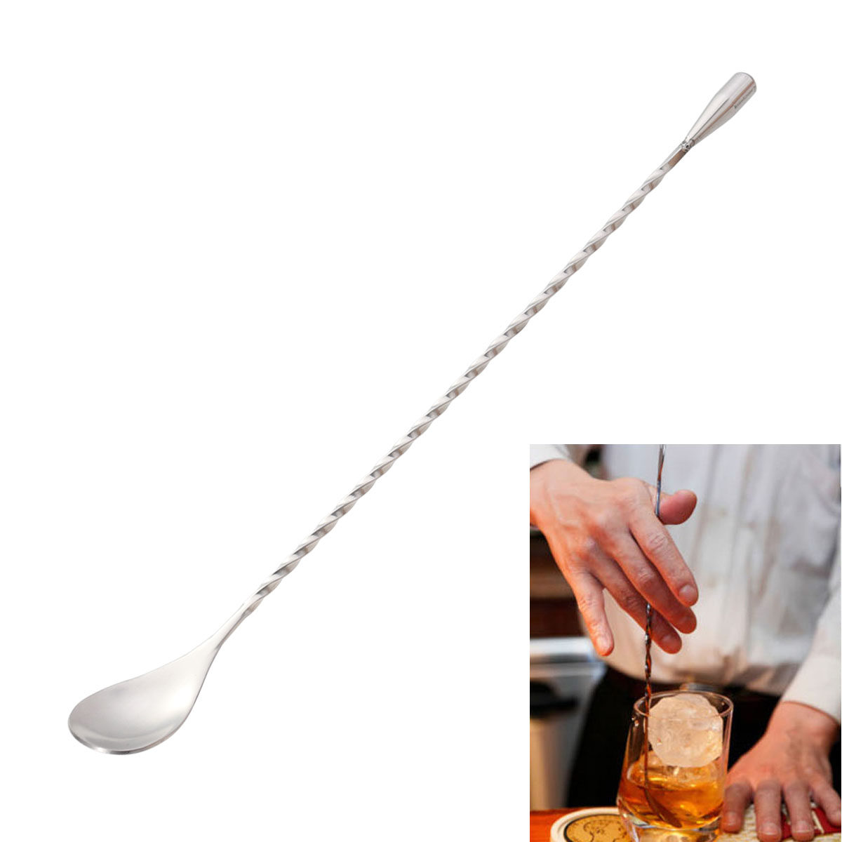 Stainless Steel 304 Cocktail T - đánh giá và giá Bar Spoon Twisted