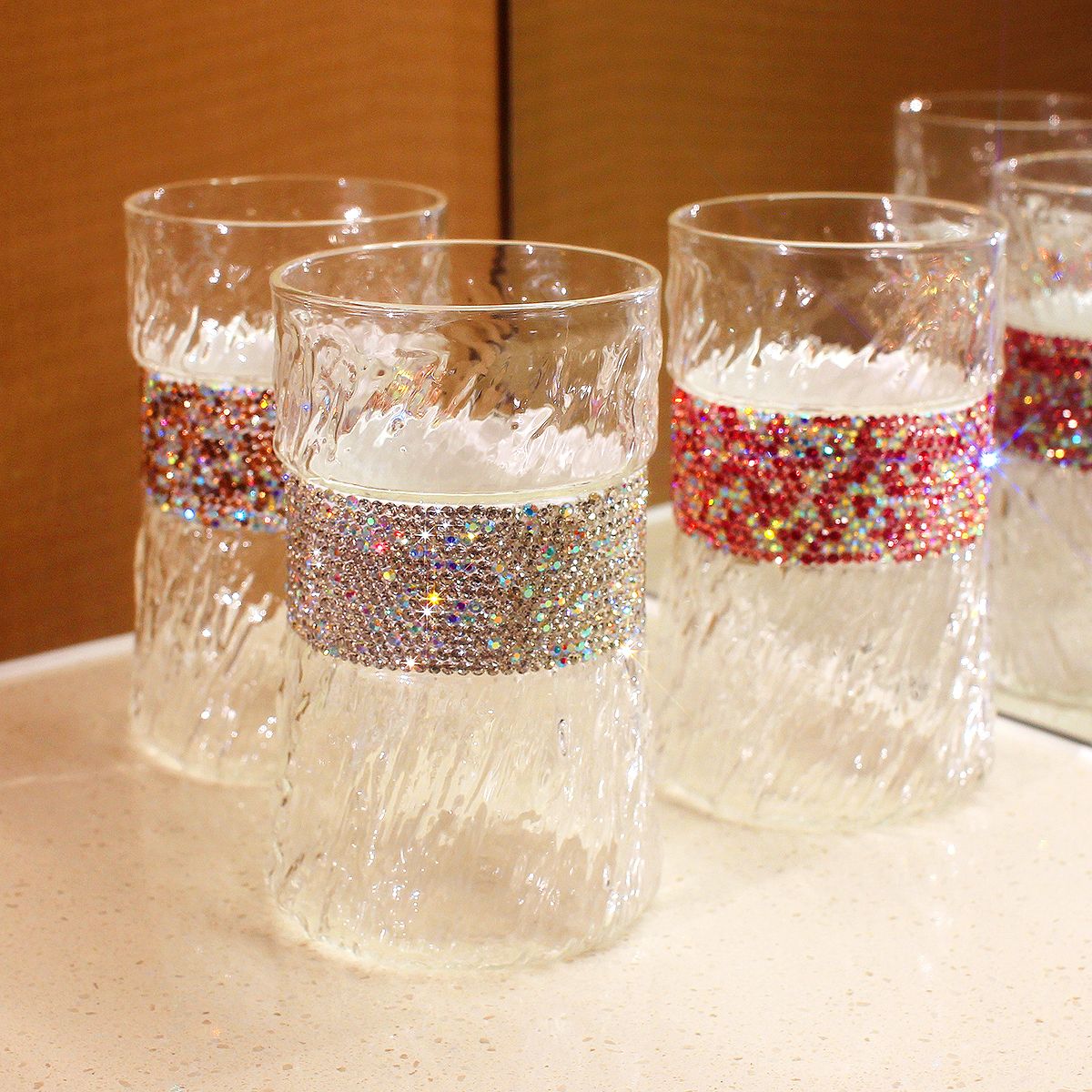 410ml Bling Diamond  Glass Cup - đánh giá và giá Wine Beer Coffee Drink