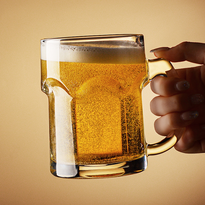 Household beer mug with handle - đánh giá và giá Wine In Beer Glass
