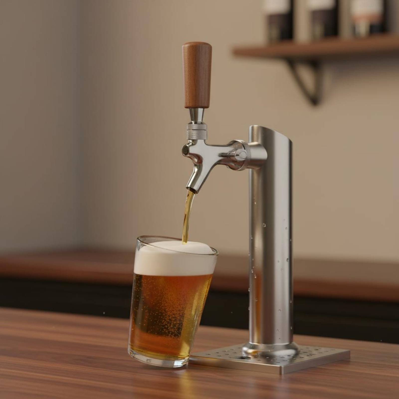 Short Wooden Beer Handle Solid - đánh giá và giá Wine Beer & More