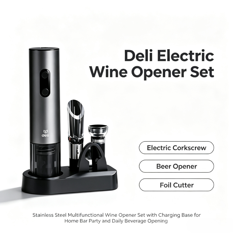 Deli Electric Wine Opener Set  - đánh giá và giá Wine Beer Deli